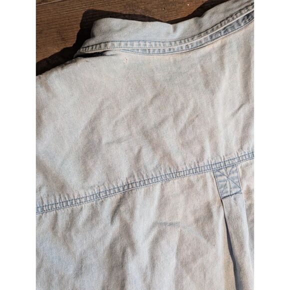 Passion 3X Embroidered Cat Denim Shirt - Picture 7 of 8